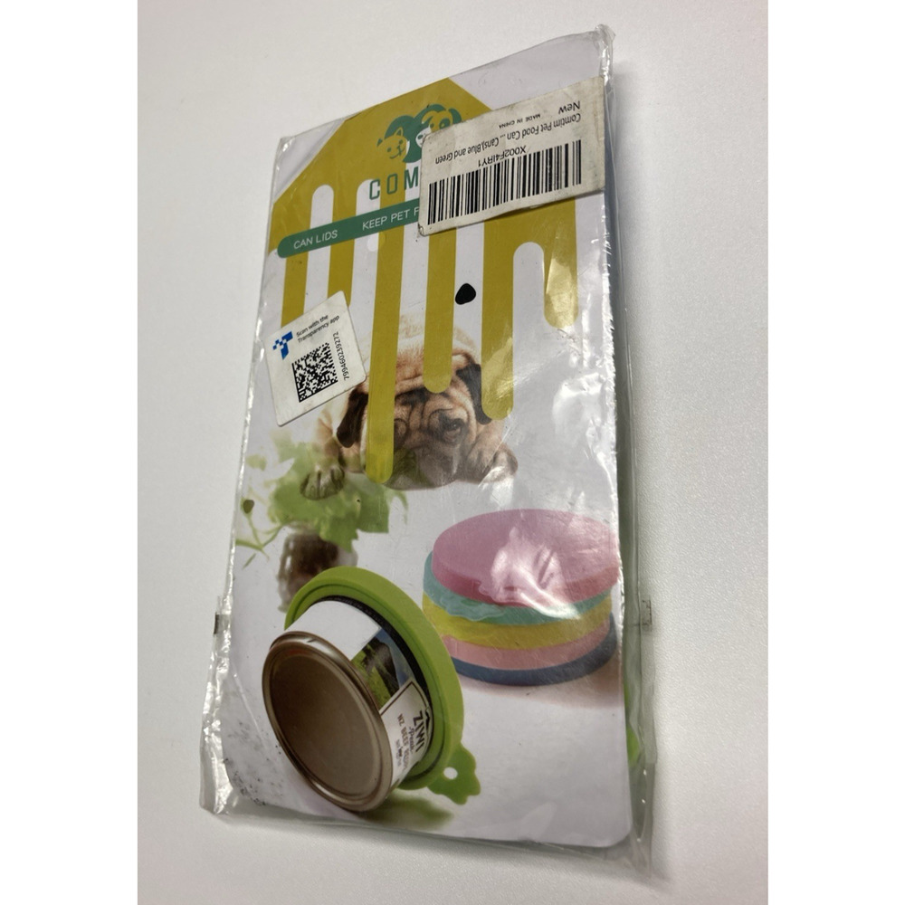 2 Comtim Pet Food Can Cover Silicone Lids for Dog and Cat Food Universal Size